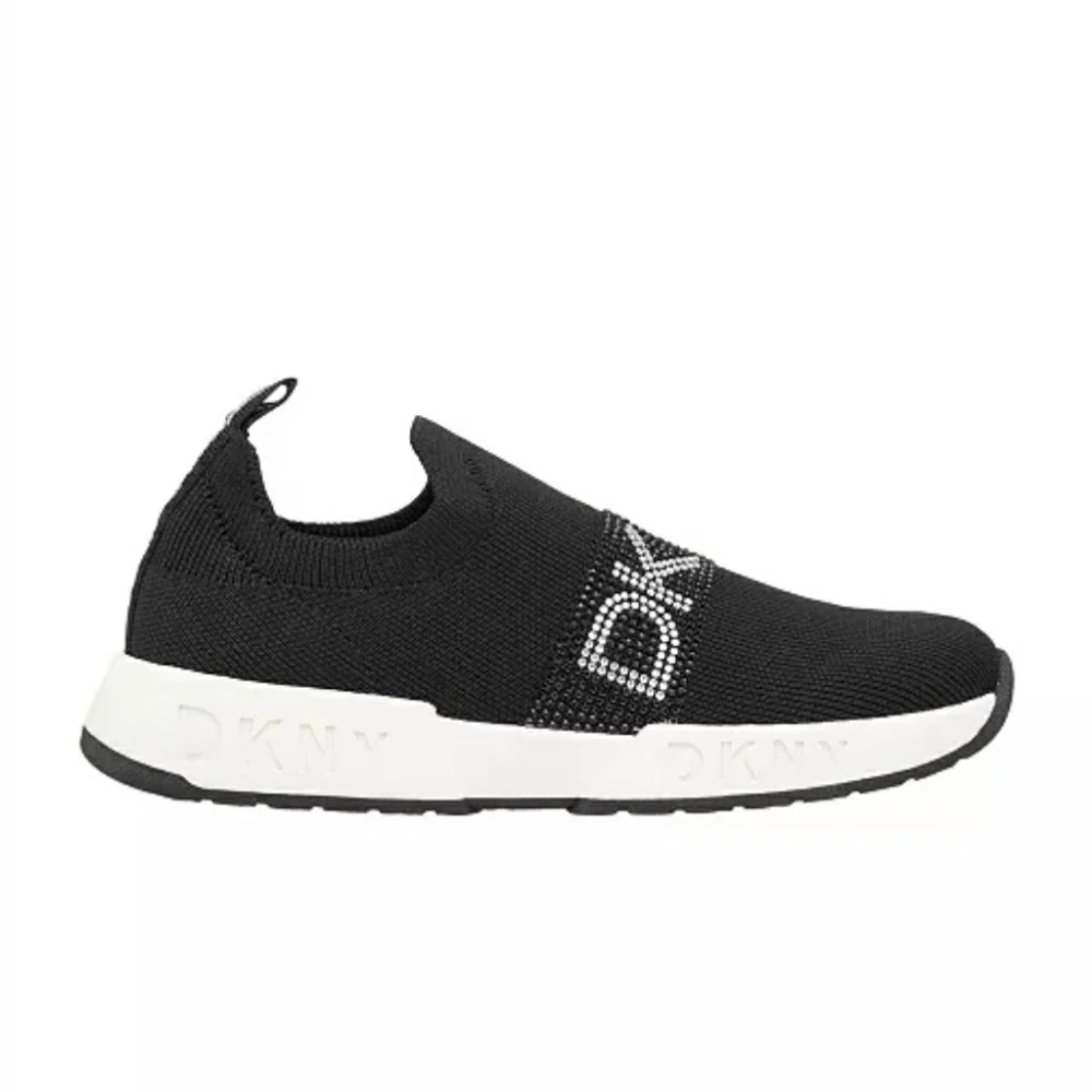 DKNY Little Girls Maddie Diamond Sneakers In Black ,Size 12 little girlW…